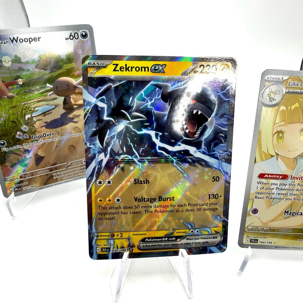 Pokemon Bundle - Zekrom Ex, Lillie’s Ribombee, Paldean Wooper - Picture 4 of 5